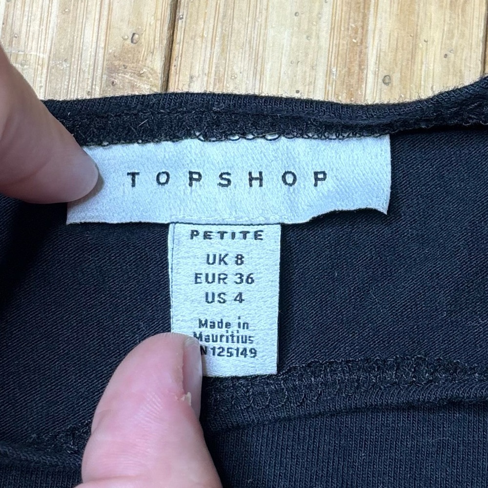 Topshop Black Petite CropTop